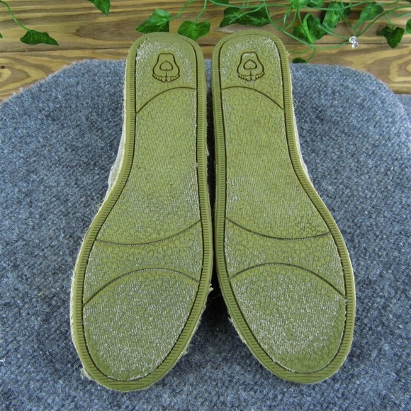 Bobs By‎ Skechers Women Flat Shoes Taupe Fabric Slip On Size 7.5 Medium - Picture 8 of 10